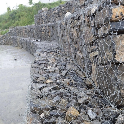 Cestini esagonali di gabione intrecciati in lega galvanizzata per supporto geogrid edilizio