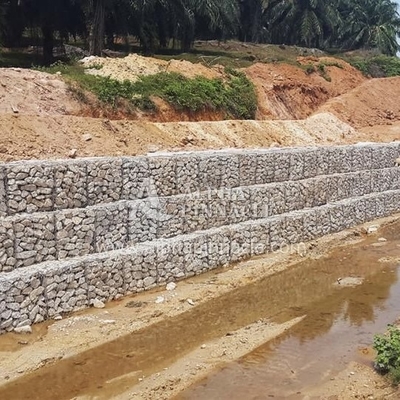 2.2 mm - 4.0 mm di diametro del filo Galfan Gabion con 65% - 80% di area aperta