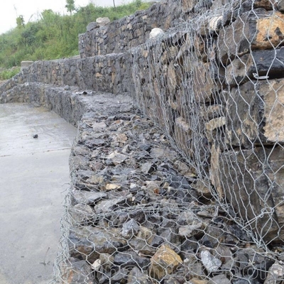 Casella di gabion con rivestimento in PVC di galfan rivestito in lega 2*1*1M Dimensione personalizzata