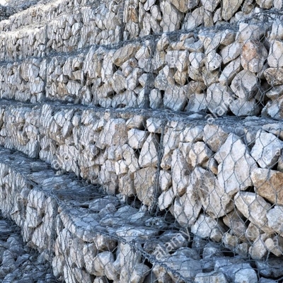 Casella di gabion con rivestimento in PVC di galfan rivestito in lega 2*1*1M Dimensione personalizzata