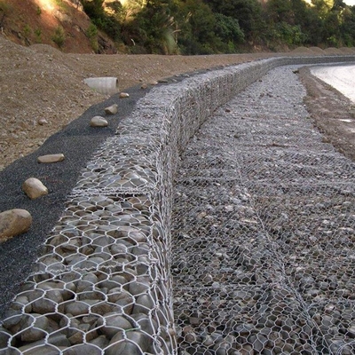 Alta resistenza alla trazione 3,4 mm Galvanizzato Gabion Griglia Esagonale Per la Protezione di Banchi del Fiume