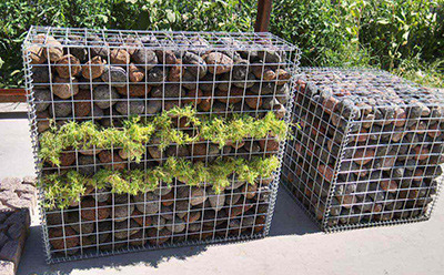 Pre-riempito Gabion Galvanizzato Pesante mesh esagonale Corsa anti corrosione per argini di fiume