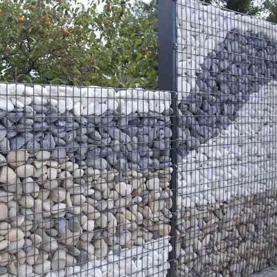 Fence saldata a tensione Gabion Box di filo di acciaio in lega con doppio strato di rivestimento in PVC