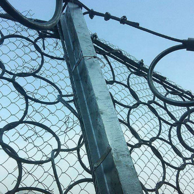 Galvanizzato 4mm filo 10*5m reticolato rotondo Rockfall Barrier Net