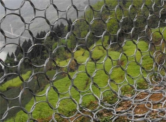 Griglia galvanizzata a maglia di diamante per scudi di caduta di roccia